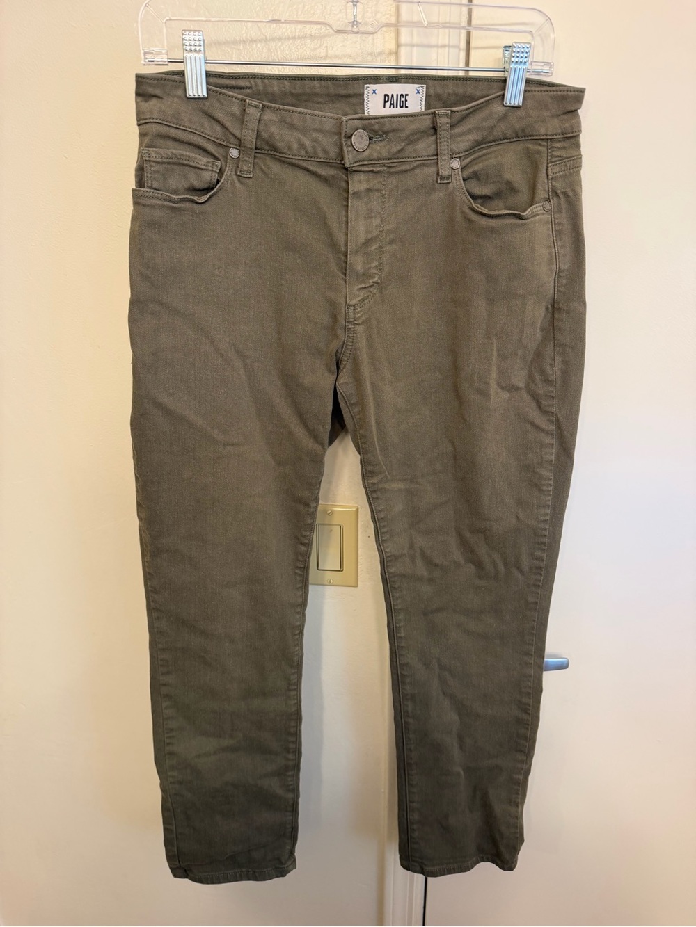 PAIGE Brigitte Straight Leg Jeans Gray Denim Women’s Size 27